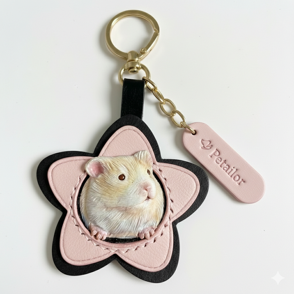 Estrella grabada en cuero para mascotas personalizada