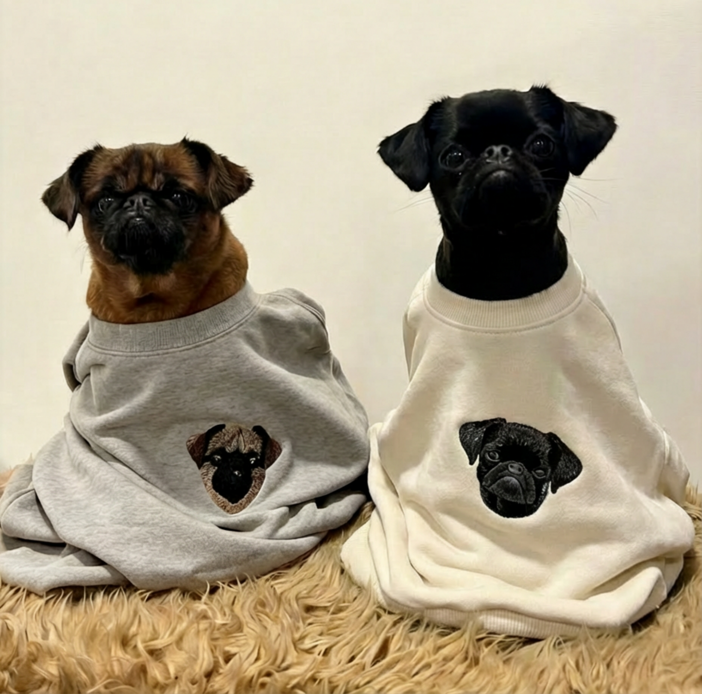 Custom Embroidered Pet Portrait Sweatshirt