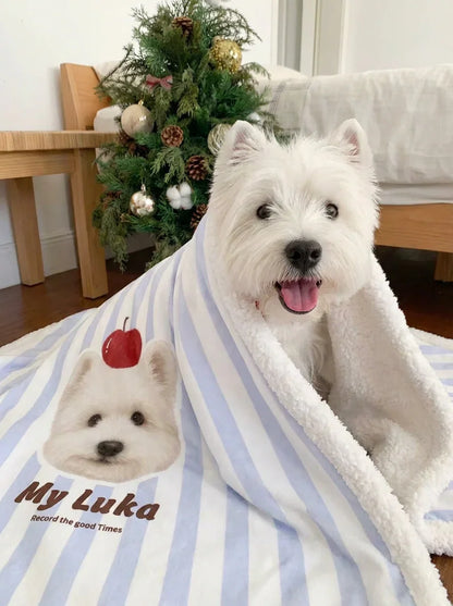 Custom Pet Portrait Blanket