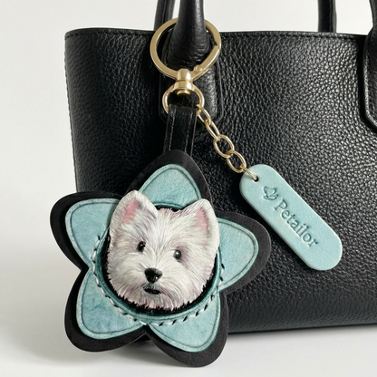 Estrella grabada en cuero para mascotas personalizada