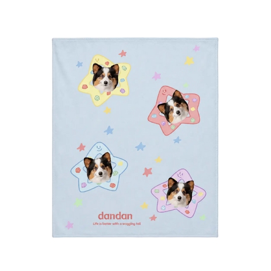Custom personalized pet flannel fleece blanket with high-definition photo print